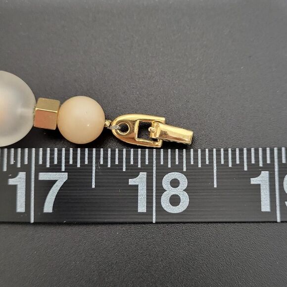 Napier Crystal Ice Collection (Rare Tan Color) Bead Necklace 18" - Picture 5 of 6